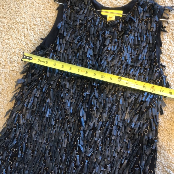 Catherine Malandrino Leather and Metal Fringe Vest 0/Xs - Picture 6 of 8